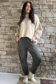 Nuk Stretch Velour Tapered Pant Khaki